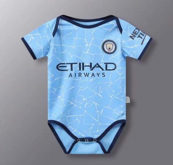 Manchester City Home Infant Baby Soccer Jersey Suit 2020/21